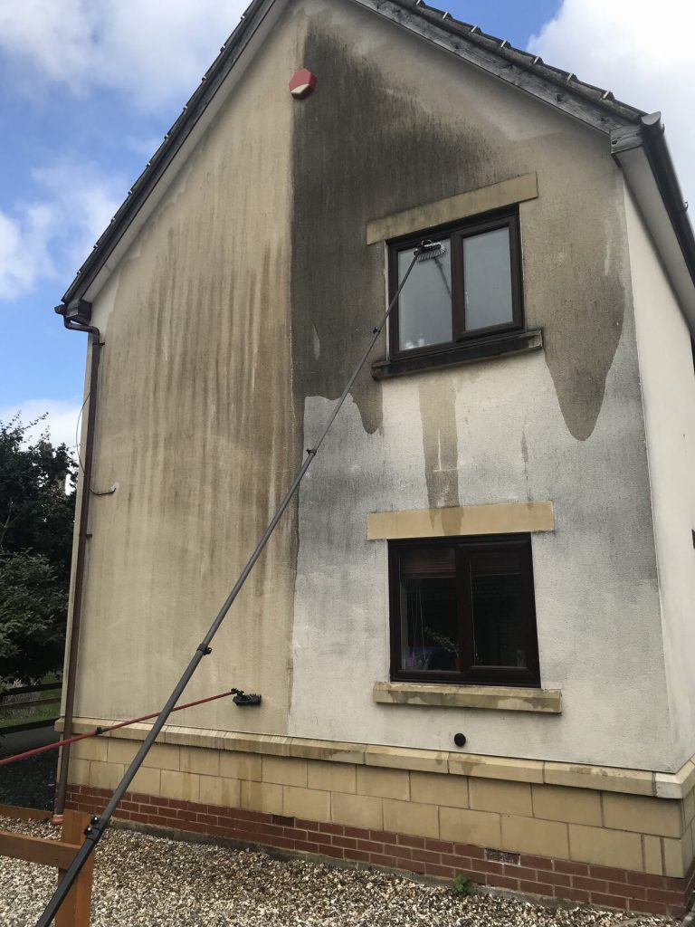 Render Cleaning/ Exterior Biocide Treatment Jet washing